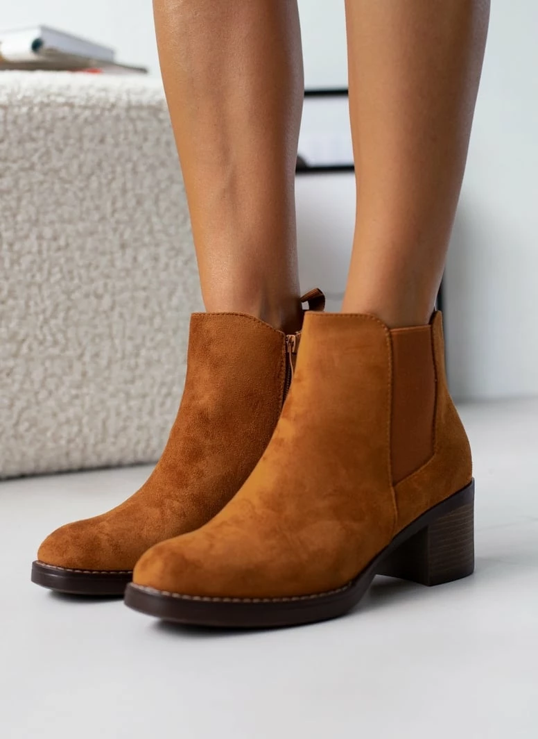 Νέος 😀 The Fashion Project Μποτάκια αστραγάλου Suede με λάστιχο - Ταμπά 🛒 3 Νέος 😀 The Fashion Project Μποτάκια αστραγάλου Suede με λάστιχο - Ταμπά 🛒