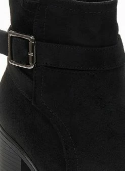 Προϋπολογισμός ⌛ The Fashion Project Μποτάκια Suede με αγκράφα - Μαύρο 🥰 -Μποτάκια Κατάστημα mpotakia suede me agkrafa 108700 fhs4