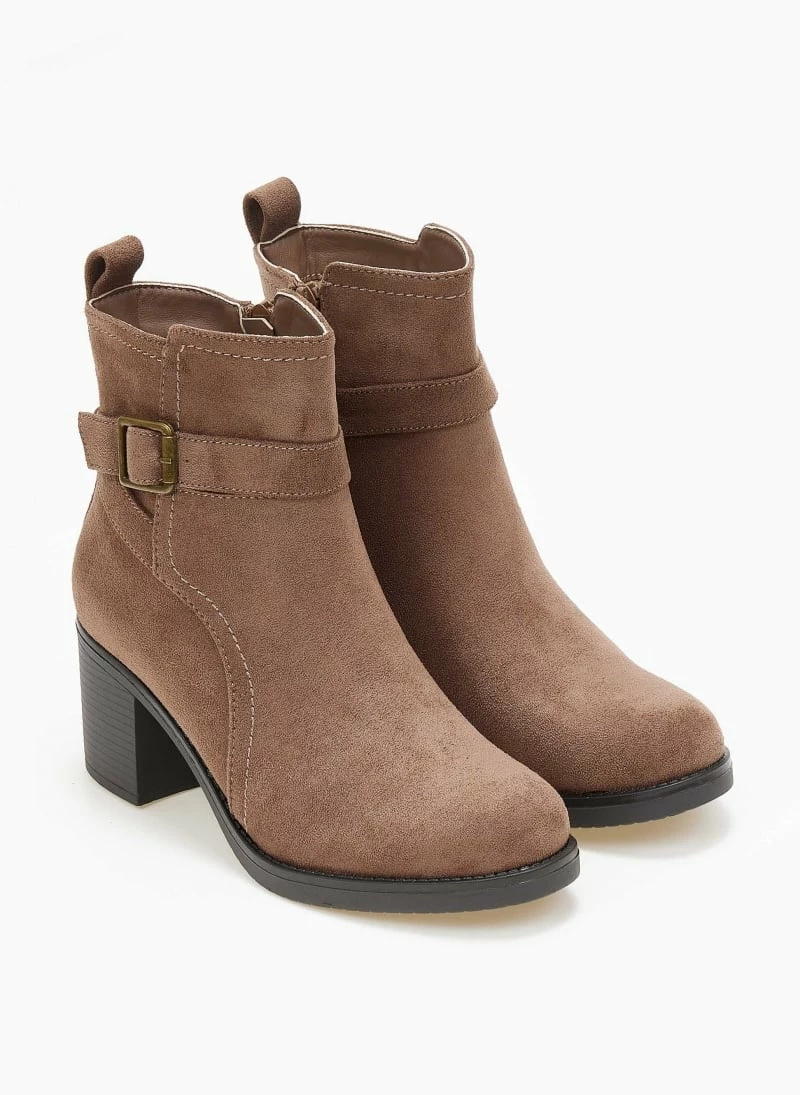 Ολοκαίνουργιο 🔥 The Fashion Project Μποτάκια Suede με αγκράφα - Τάουπε 👍 4 Ολοκαίνουργιο 🔥 The Fashion Project Μποτάκια Suede με αγκράφα - Τάουπε 👍 - Image 2