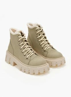 Φτηνός ⭐ The Fashion Project Αρβυλάκια Suede με Chunky σόλα - Λαδί 🧨 -Μποτάκια Κατάστημα mpotakia suede me chunky sola 106908 tkk4