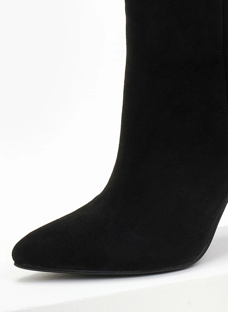 Φτηνός 😀 The Fashion Project Μποτάκια Suede με λεπτό τακούνι - Μαύρο 🔔 5 Φτηνός 😀 The Fashion Project Μποτάκια Suede με λεπτό τακούνι - Μαύρο 🔔 - Image 3