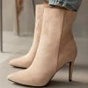 Προώθηση 🛒 The Fashion Project Μποτάκια Suede με λεπτό τακούνι - Μπεζ ❤️ -Μποτάκια Κατάστημα mpotakia suede me lepto takouni 106917 jezo
