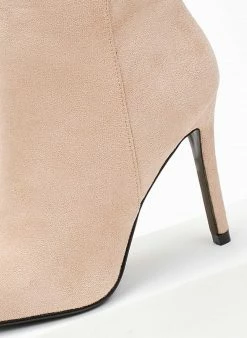 Προώθηση 🛒 The Fashion Project Μποτάκια Suede με λεπτό τακούνι - Μπεζ ❤️ -Μποτάκια Κατάστημα mpotakia suede me lepto takouni 106917 kpvz