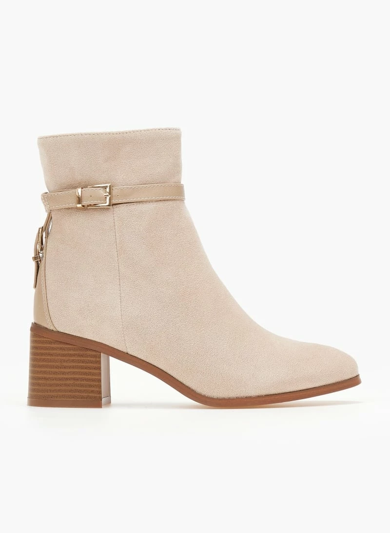 Τοπ 10 🔔 The Fashion Project Μποτάκια Suede με λεπτό ζωνάκι - Μπεζ 😀 3 Τοπ 10 🔔 The Fashion Project Μποτάκια Suede με λεπτό ζωνάκι - Μπεζ 😀