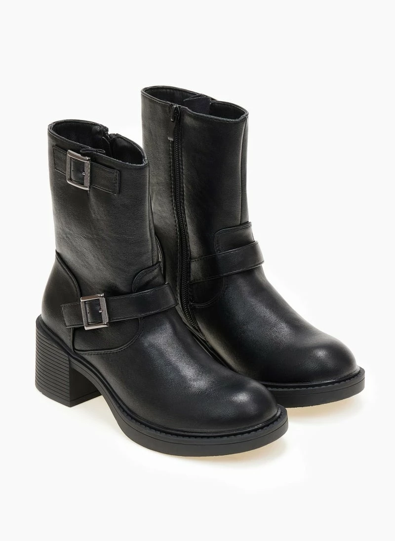 Εξοδος 😍 The Fashion Project Μποτάκια Biker με μεταλλικές αγκράφες - Μαύρο ✔️ 4 Εξοδος 😍 The Fashion Project Μποτάκια Biker με μεταλλικές αγκράφες - Μαύρο ✔️ - Image 2