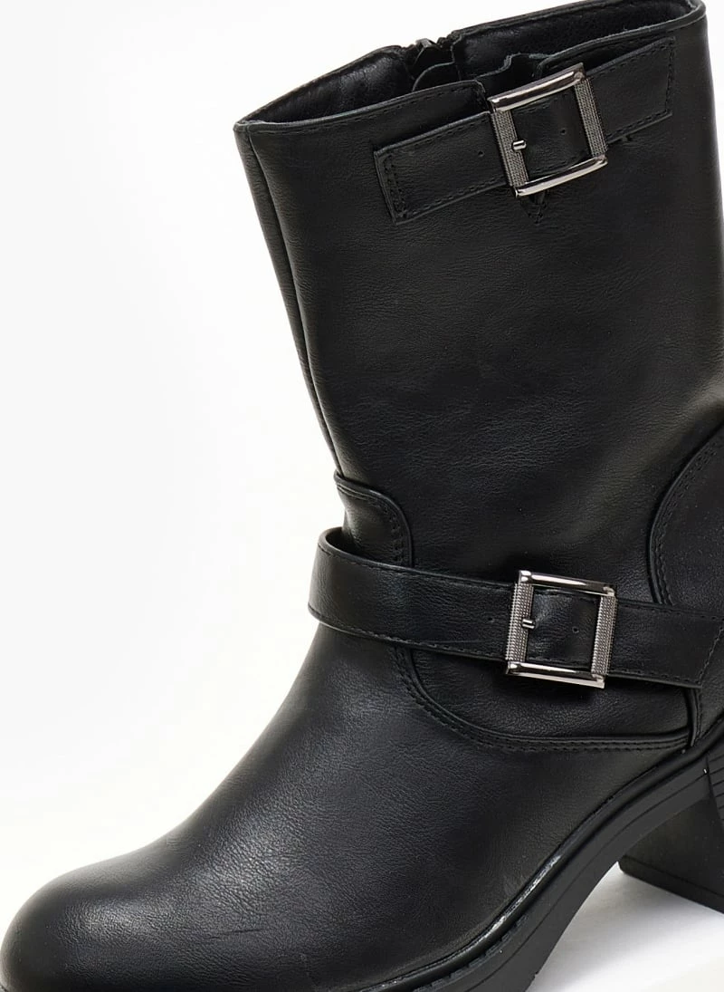 Εξοδος 😍 The Fashion Project Μποτάκια Biker με μεταλλικές αγκράφες - Μαύρο ✔️ 5 Εξοδος 😍 The Fashion Project Μποτάκια Biker με μεταλλικές αγκράφες - Μαύρο ✔️ - Image 3