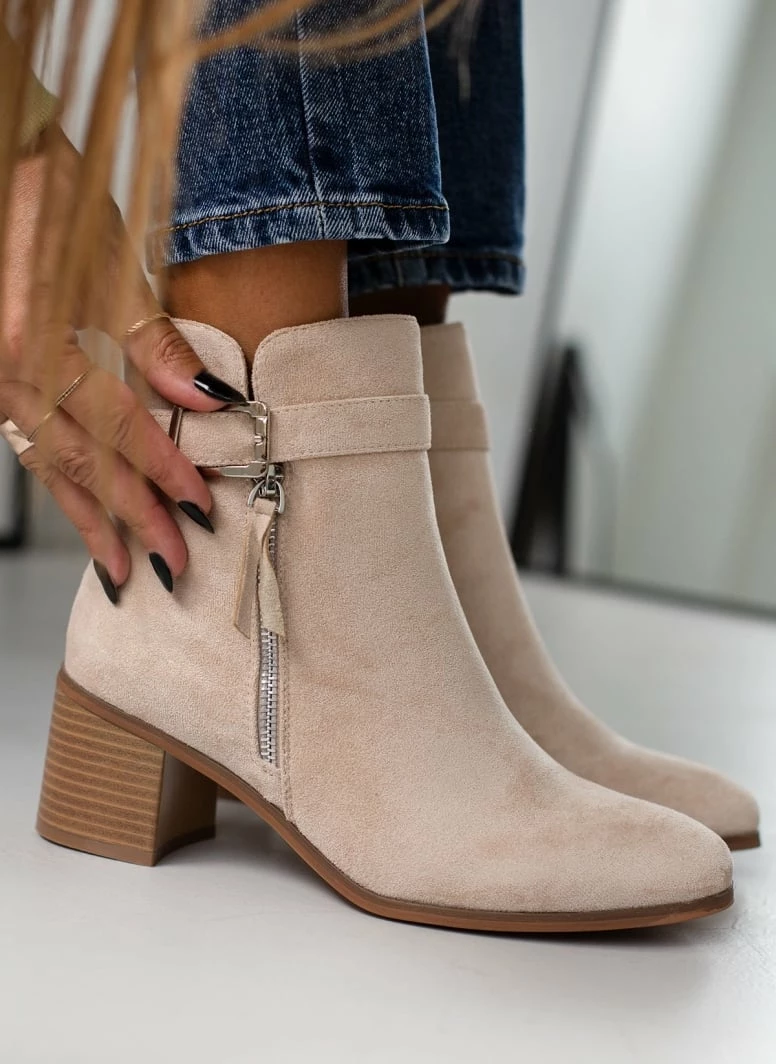 Best Pirce ✨ The Fashion Project Μποτάκια Suede με μεταλλικό φερμουάρ - Μπεζ ⌛ 6 Best Pirce ✨ The Fashion Project Μποτάκια Suede με μεταλλικό φερμουάρ - Μπεζ ⌛ - Image 4