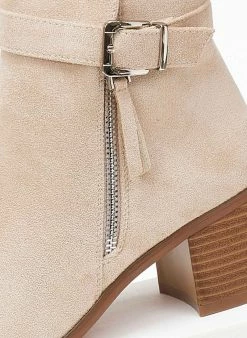 Μποτάκια Κατάστημα -Μποτάκια Κατάστημα mpotakia suede me metalliko fermouar 107058 bthr