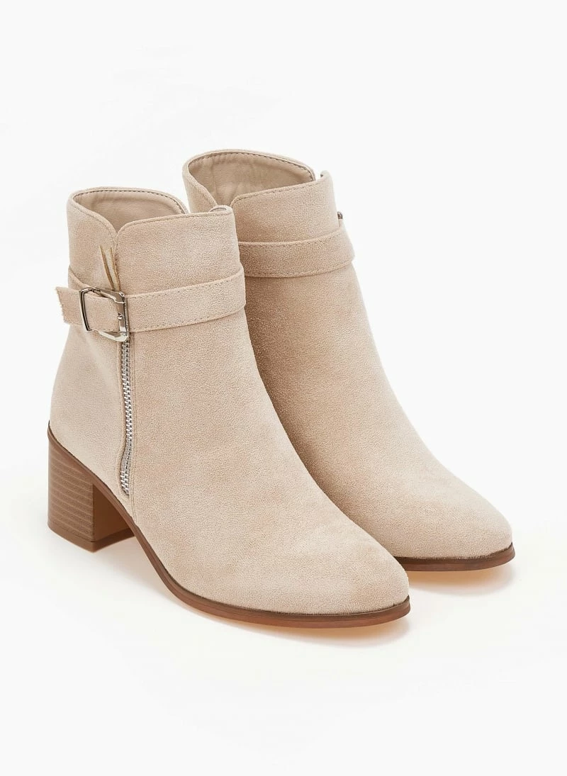 Best Pirce ✨ The Fashion Project Μποτάκια Suede με μεταλλικό φερμουάρ - Μπεζ ⌛ 8 Best Pirce ✨ The Fashion Project Μποτάκια Suede με μεταλλικό φερμουάρ - Μπεζ ⌛ - Image 6