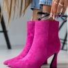 Κουπόνι ✨ The Fashion Project Μποτάκια Suede με τακούνι καμπάνα - Φούξια ⭐ -Μποτάκια Κατάστημα mpotakia suede me takouni kampana 107165 acfk