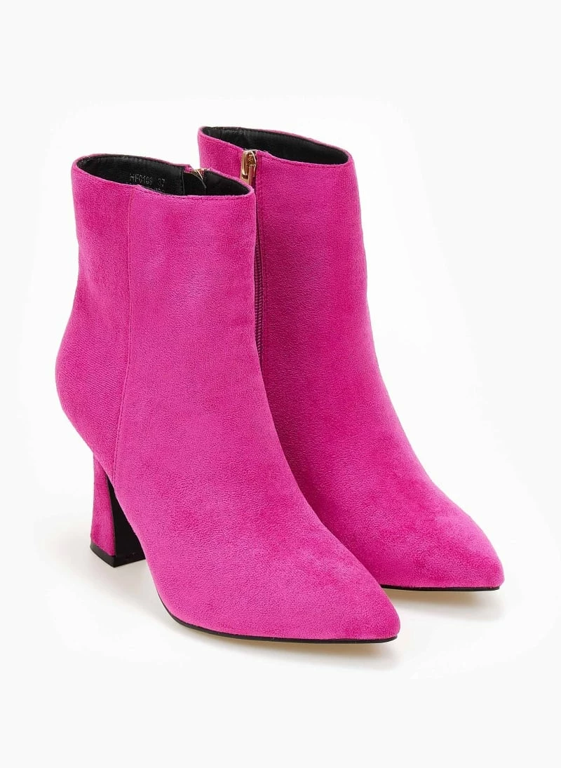 Κουπόνι ✨ The Fashion Project Μποτάκια Suede με τακούνι καμπάνα - Φούξια ⭐ 7 Κουπόνι ✨ The Fashion Project Μποτάκια Suede με τακούνι καμπάνα - Φούξια ⭐ - Image 5