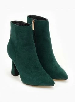 Το φθηνότερο 🎉 The Fashion Project Μποτάκια Suede με τακούνι καμπάνα - Κυπαρισσί 😀 -Μποτάκια Κατάστημα mpotakia suede me takouni kampana 107166 7tjj