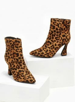 Flash Sale 🌟 The Fashion Project Μποτάκια Suede με τακούνι καμπάνα - Μαύρο/Μπεζ ⌛ -Μποτάκια Κατάστημα mpotakia suede me takouni kampana 107167 ukc4