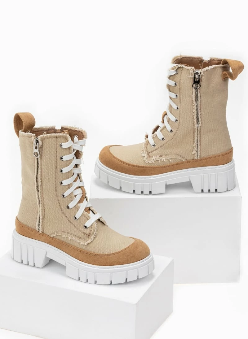 Τοπ 10 🔔 The Fashion Project Αρβυλάκια τζιν με ξέφτια στις ραφές - Μπεζ 🔔 5 Τοπ 10 🔔 The Fashion Project Αρβυλάκια τζιν με ξέφτια στις ραφές - Μπεζ 🔔 - Image 3