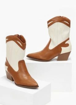 ΧΟΝΔΡΙΚΟ ΕΜΠΟΡΙΟ 🛒 The Fashion Project Μποτάκια Cowboy με διχρωμία - Μπεζ 🤩 13 ΧΟΝΔΡΙΚΟ ΕΜΠΟΡΙΟ 🛒 The Fashion Project Μποτάκια Cowboy με διχρωμία - Μπεζ 🤩 -Μποτάκια Κατάστημα mpotakia western me dixrwmia 108838 bo7p