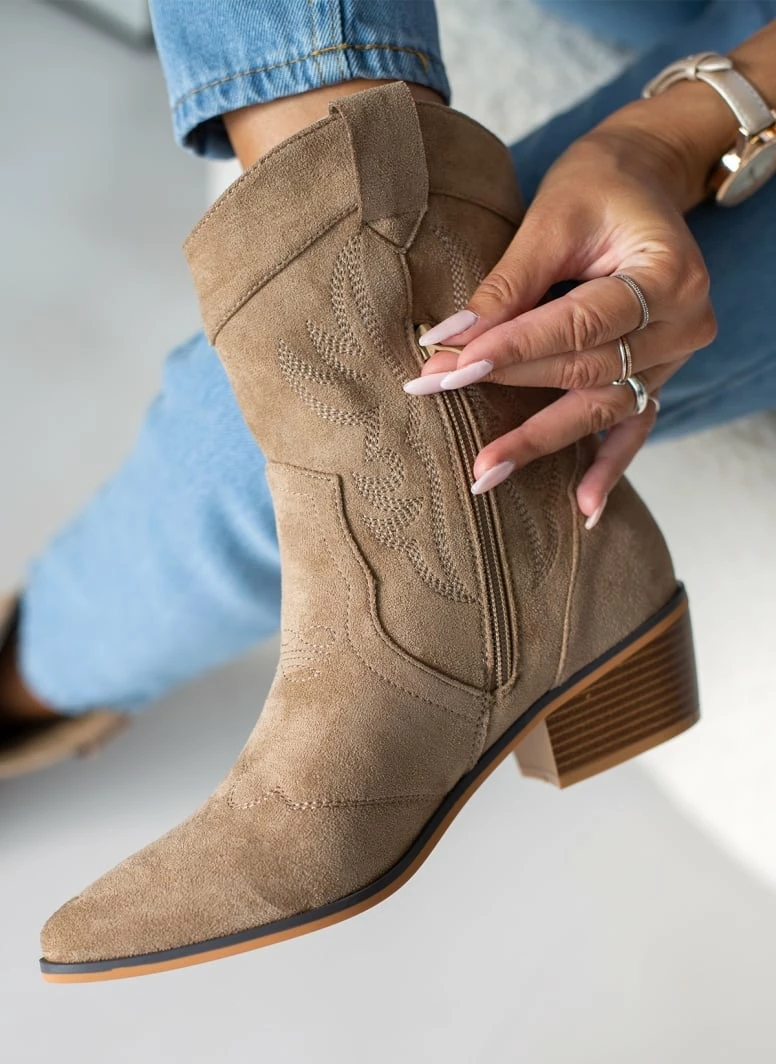 Φτηνός 🎉 The Fashion Project Μποτάκια Cowboy με σχέδιο στο πλάι - Πούρο 🥰 6 Φτηνός 🎉 The Fashion Project Μποτάκια Cowboy με σχέδιο στο πλάι - Πούρο 🥰 - Image 4