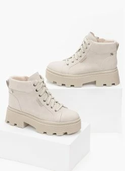 Αγορά 👏 Μποτάκια αστραγάλου με κορδόνια Refresh 76749 - Μπεζ ✔️ -Μποτάκια Κατάστημα mpotakia xamila me kordonia refresh 76749 99304 sc1p