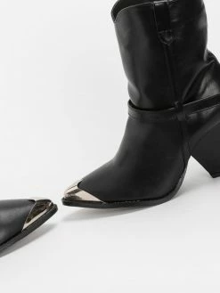 Κουπόνι 🎁 The Fashion Project Μποτάκια Cowboy με μεταλλική λεπτομέρεια - Μαύρο 👏 -Μποτάκια Κατάστημα mutera mpotakia me metalliki leptomereia 74184 fe47