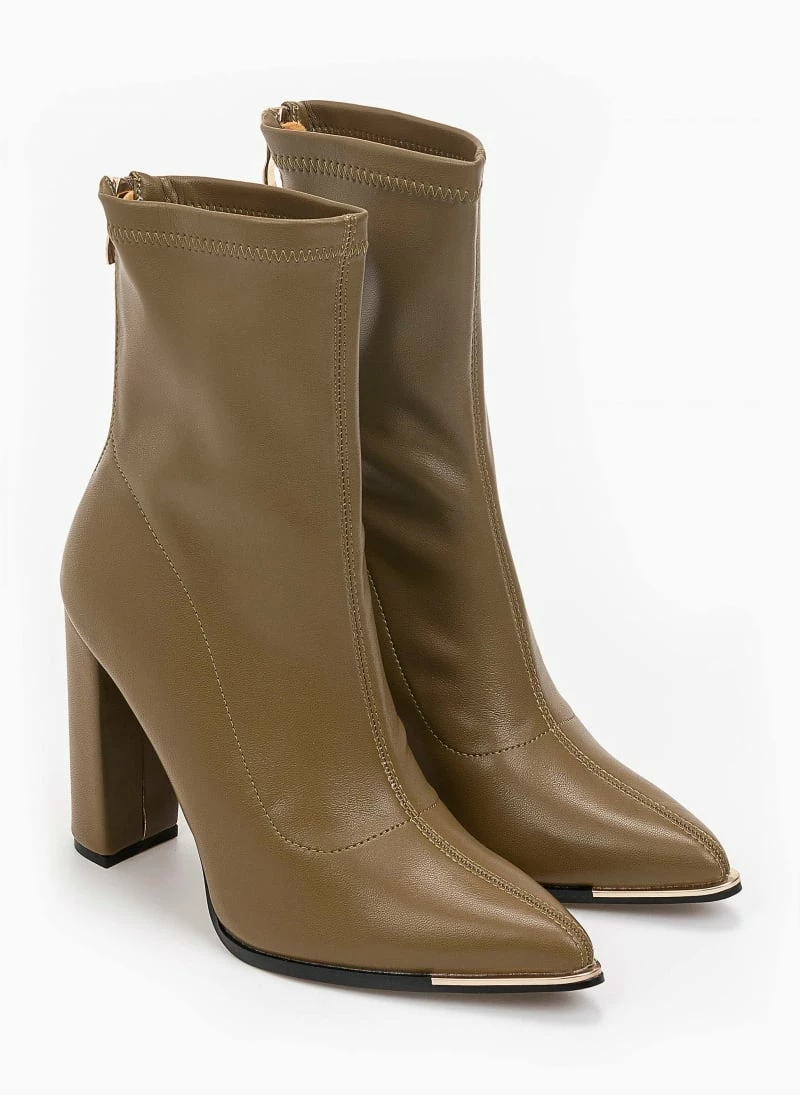 Το φθηνότερο 😍 The Fashion Project Μποτάκια μυτερά με φερμουάρ πίσω - Λαδί 🤩 5 Το φθηνότερο 😍 The Fashion Project Μποτάκια μυτερά με φερμουάρ πίσω - Λαδί 🤩 - Image 3