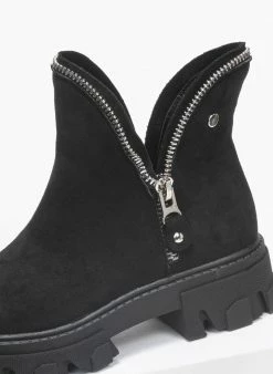 Καλύτερη πώληση 🔥 The Fashion Project Μποτάκια αστραγάλου με έντονα φερμουάρ - Μαύρο 🧨 10 Καλύτερη πώληση 🔥 The Fashion Project Μποτάκια αστραγάλου με έντονα φερμουάρ - Μαύρο 🧨 -Μποτάκια Κατάστημα suede ankle mpotakia me entona fermouar 95796 ef98