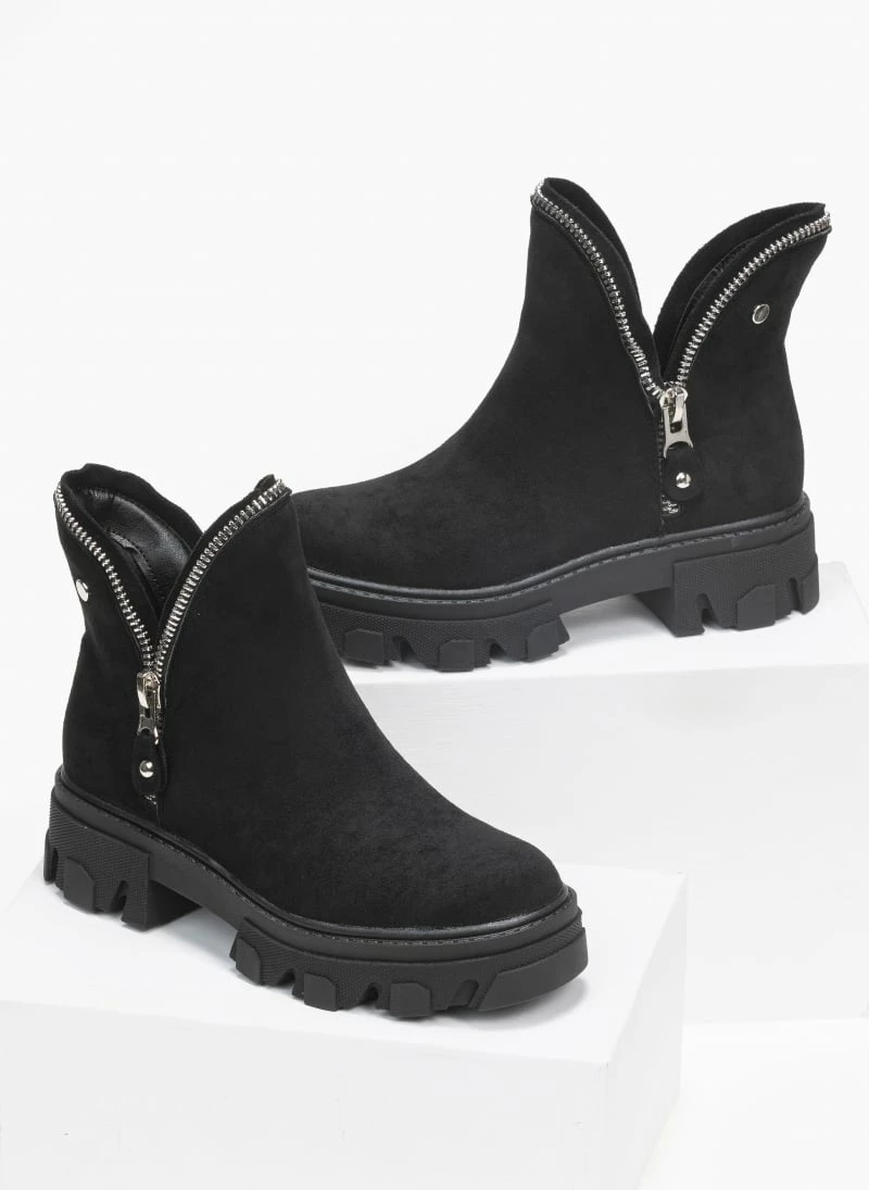 Καλύτερη πώληση 🔥 The Fashion Project Μποτάκια αστραγάλου με έντονα φερμουάρ - Μαύρο 🧨 8 Καλύτερη πώληση 🔥 The Fashion Project Μποτάκια αστραγάλου με έντονα φερμουάρ - Μαύρο 🧨 - Image 6