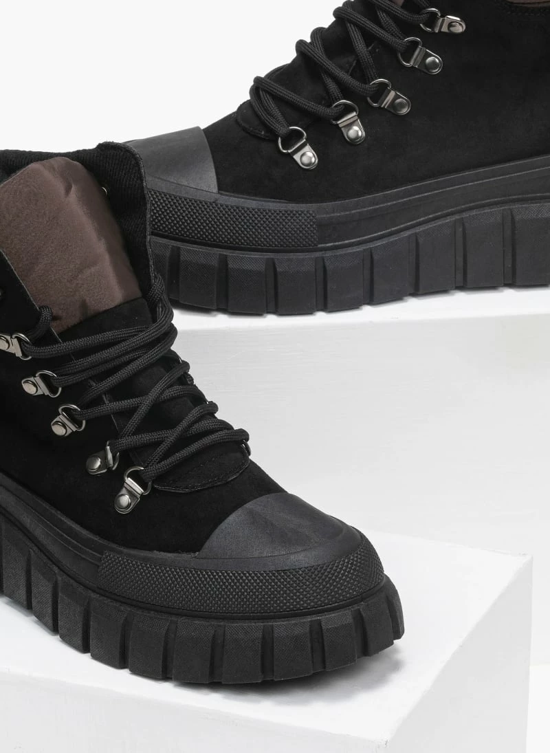 Flash Sale 👍 The Fashion Project Μποτάκια Suede ορειβατικού τύπου - Μαύρο ⭐ 6 Flash Sale 👍 The Fashion Project Μποτάκια Suede ορειβατικού τύπου - Μαύρο ⭐ - Image 4