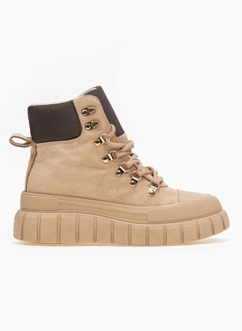 Φτηνός ⌛ The Fashion Project Μποτάκια Suede ορειβατικού τύπου - Πούρο 😍 6 Φτηνός ⌛ The Fashion Project Μποτάκια Suede ορειβατικού τύπου - Πούρο 😍 - Image 4